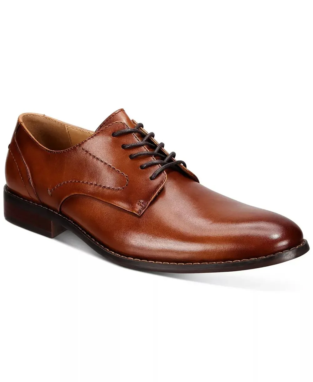 Alfani Brown Leather Randolph Lace-Up Oxford Dress Shoes Men's Size 9.5